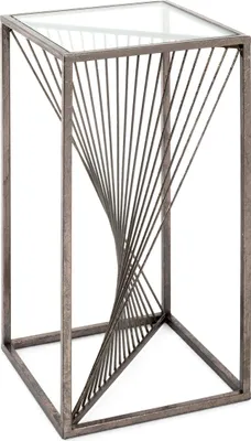 Produktbild von HAKU Beistelltisch bronze - Metall, Sicherheitsglas 8 mm, B/H/T: 30x60x30 cm