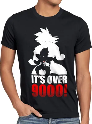 Produktbild von style3 Power Level 9000 Anime Herren T-Shirt Goku Drache Saiyajin Next Vegeta Schwarz