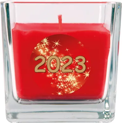 Produktbild von HS Candle "Neujahr" Duftkerze im Bonbonglas - viele Motive zur Auswahl, Duftkerze als Ideale Neujahrs Dekoration
