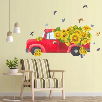 Zdjęcie produktu dla Naklejki Ścienne Samochód 116x83 cm Pokój Dziecięcy Wodoodporne