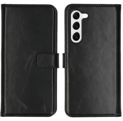Immagine prodotto di Custodia a libro in vera pelle Selencia per Samsung Galaxy S23 Plus - Nero