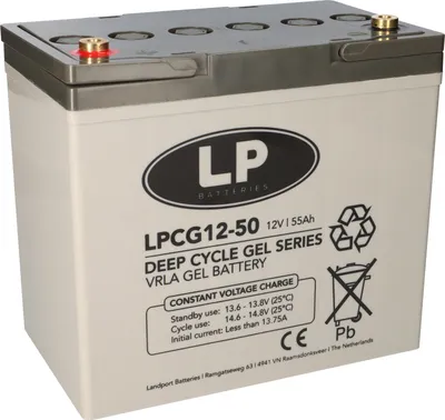 Zdjęcie produktu dla Akumulator bezobsługowy Landport LPCG12-50 VRLA GEL 12V 50Ah