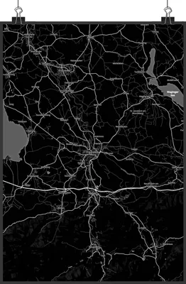 Produktbild von Mr. & Mrs. Panda Bild Traunstein DIN A4 - Geschenk, Stadt Dorf Karte Landkarte Map Stadtplan, kunstdruck poster, Wandbild, wanddeko, drucke