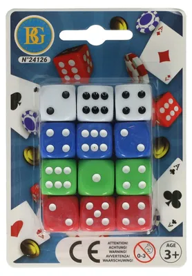 Image de Couleur classique des dés, 12 pièces.