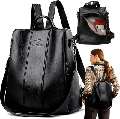 Produktbild von Damen-Rucksack - Känguru - Stilvolle Funktionalität - Retro-Vintage-Design - Praktische Organisation - Robustes  - Alltagsbegleiter