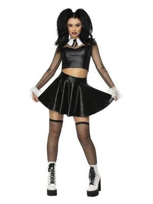 Produktbild von Gothic Schoolmeisje Wednesday Addams Family Dame Kostuum S