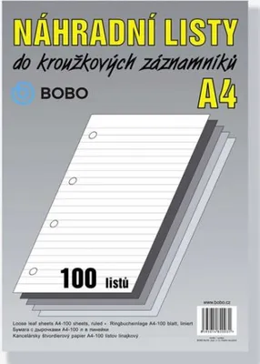 Obrázok produktu pre Náhradné listy A4, riadok, 100 listov
