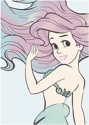 Produktbild von Disney Poster Arielle - die Meerjungfrau Lila und Grün - 610086 - 30 x 40 cm