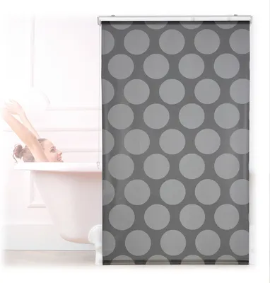 Obrázek produktu pro relaxdays Sprchová roleta černá, šedá 100,0 x 240,0 cm