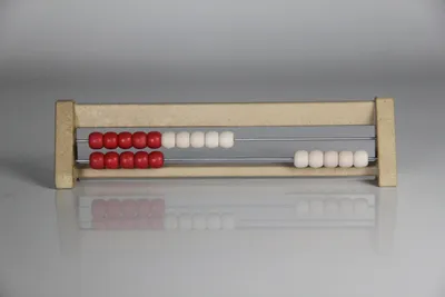 Produktbild von 20`er Rechenrahmen rot-weiß, Abakus, student`s abacus, ReWood®