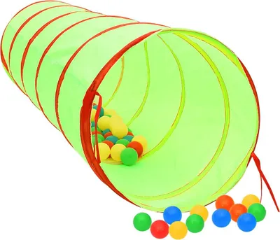 Produktbild von vidaXL Spieltunnel mit 250 Bällen Grün 175 cm Polyester