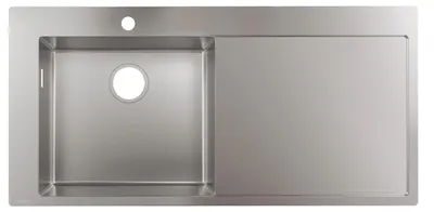 Immagine prodotto di hansgrohe lavello da incasso 450 con scarico a destra, S716-F450 acciaio inox