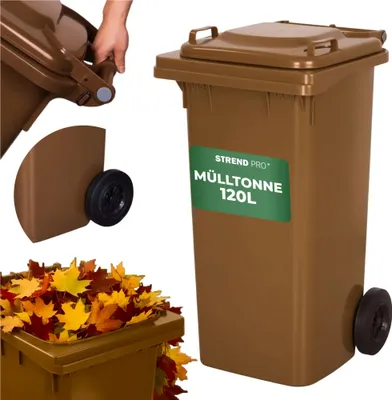 Produktbild von Behälter ICS GB2, 120 Liter, braun, Abfalltonne