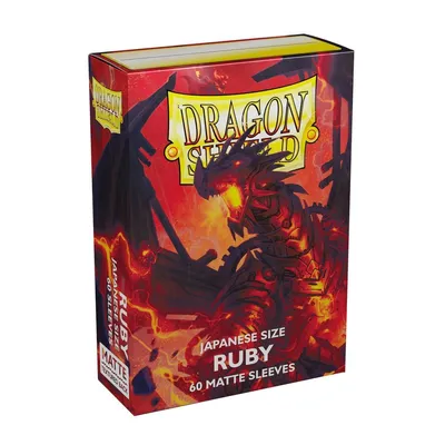 Produktbild von Matte Ruby Hüllen 60er | Japanische Größe für Sammelkarten