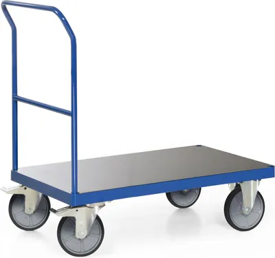 Produktbild von Bako Logistiksysteme Plattformwagen F600 mit 1 Schiebebügel ohne Bordkante 1200x800mm