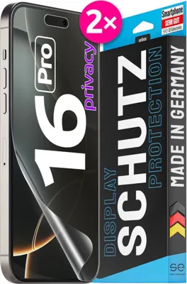 Produktbild von Smart Engineered SE0-F0112-0525-24-M, Apple, iPhone 16 Pro, Schlagfest, Kratzresistent, Schockresistent, Transparent, 2 Stück(e)