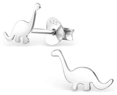 Produktbild von Kinderohrstecker: Silber Ohrringe für Mädchen und Jungen „Dinosaurier“