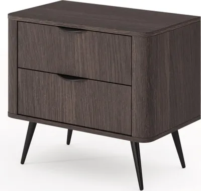 Produktbild von BETTSO Nachttisch ARVIS mit 2 Schubladen für ein elegantes Schlafzimmer - Eiche dunin, 63 cm