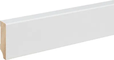 Produktbild von Sockelleiste Massivholz 16 x 50 x 2400 mm Weiß zum Kleben, Schrauben & Nageln Massivholz Fußleiste by PROVISTON 60 Meter | 25 Stück