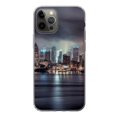 Produktbild von MuchoWow® Handyhülle Schutzhülle Hülle für iPhone 12 Pro New York - Amerika - Skyline Silikon Softcase Handy Hülle - Abdeckung