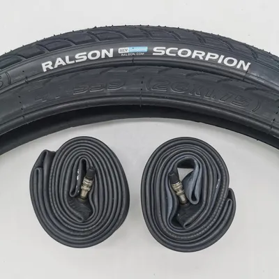 Produktbild von 2x Ralson Reifen R-4142 | 26 Zoll | 26x1.75 | 47-559 | + DV-Schlauch Fahrradreifen Decke Mantel Trekking Citybike Dunlop- Blitz- Fahrrad -Ventil Schläuche