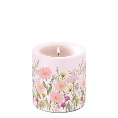 Imagen del producto de Ambiente Pastel, vela Stumpenkerze, diámetro 7,5 cm, color rosa