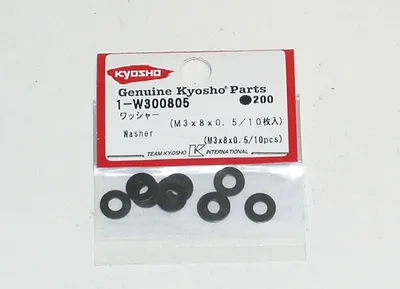 Image de Kyosho UNTERLEGSCHEIBEN#M3X8X0.5 (10)