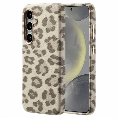 Produktbild von Selencia Sabi Backcover Leopardenmuster mit MagSafe Samsung Galaxy S24 - Soft Ivory