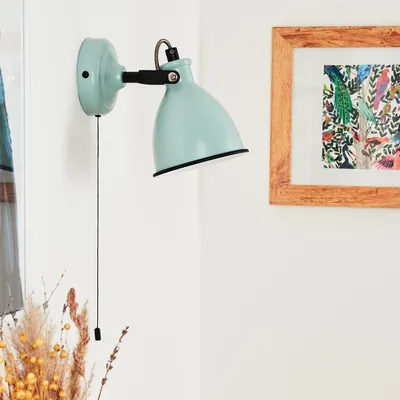 Produktbild von Spadacenta »Spadacenta« Wandlampe, Metall, Türkis matt/Weiß/Schwarz