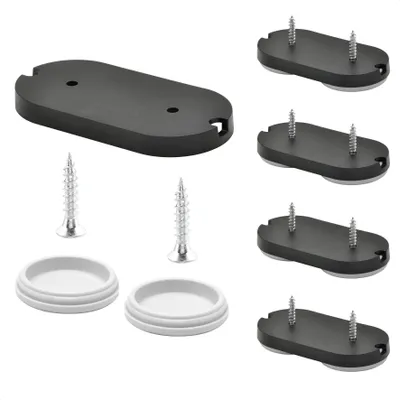 Produktbild von WAGNER QuickClick® Kunststoffgleiter HYPER - zum Schrauben, 4x Basis, je 8x Schraube & Einsatz 62 x 30 mm, DE Ware - 15781600