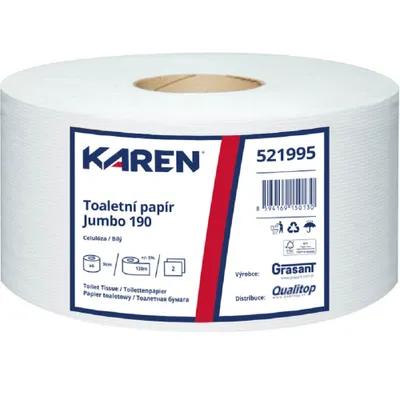 Produktbild von Toilettenpapier JUMBO 190mm Zellulose 2lagig - 6 Rollen