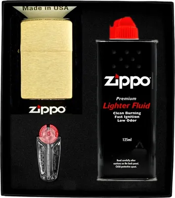 Produktbild von ZIPPO BRASS BRUSHED Feuerzeug Geschenkset Nr. 1