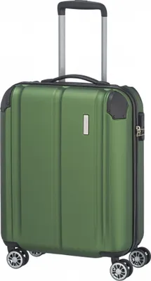 Zdjęcie produktu dla Travelite City, Wózek, Twardy kask, Zielony, Mały, 4 szt., Zamek szyfrowy TSA