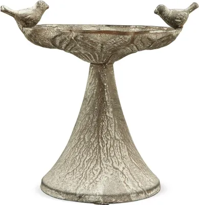Produktbild von Vogelbad Vogeltränke Futterplatz Metall Gartendeko 18,5 cm