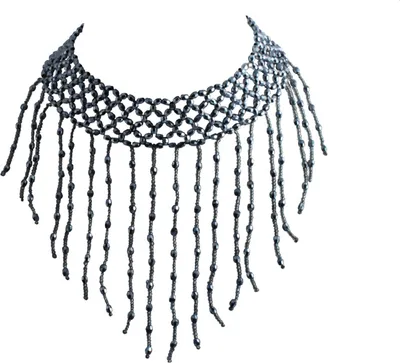 Produktbild von Pailletten Halsband - silber