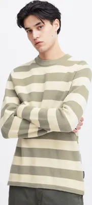 Immagine prodotto di Casual Friday CFKarl: maglione da uomo a righe con collo rotondo, 100% cotone, vestibilità regolare