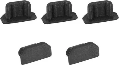 Produktbild von Silikonische Micro USB-Schutzpluggen - 5 Stück - Schwarz