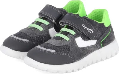 Produktbild von Superfit Sport 7 Mini Kinderschuhe Jungen Halbschuhe Klett Lauflern Grau Freizeit, Schuhgröße:27 EU