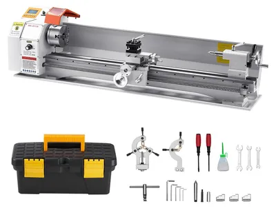Obrázek produktu pro VEVOR soustruh na kov 220x1000 mm soustruh Automatický posuv 2500 ot/min Otáčky 1250 W Bezkartáčový motor pro obrábění přesných dílů