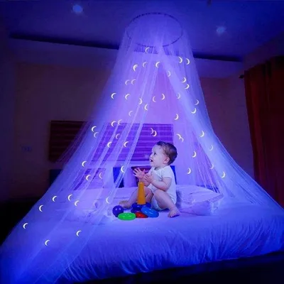 Produktbild von Leuchtsterne Bettzelt Mond Mückennetz für Kinder oder Erwachsene