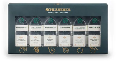 Produktbild von Schladerer Obstbrand Probierpack 42% Vol. 6 x 0,03l