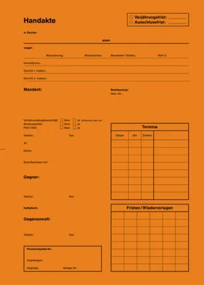 Produktbild von AdvoBedarf Handaktenbogen 3310814 Tauenkarton or 100St