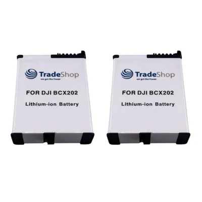Produktbild von 2x Trade-Shop Li-Ion Akku 3,87V / 2300mAh kompatibel mit DJI Osmo Action 3, 4, 5 ersetzt BCX202, BCX204 / Actioncam, Action-Kamera Zubehör Battery