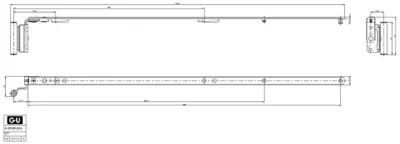 Produktbild von GU Scherenarm UNI-JET M 6 DIN LINKS 9MM FFB 1201-1600 mm 6-31486-18-L-1