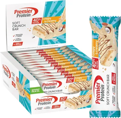 Produktbild von PREMIER PROTEIN 12x40g Energieriegel Soft Crunch Bar 40% Coco Almond