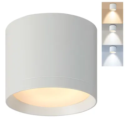 Image de Spot encastré blanc - IP44 et sans scintillement - Ø85x70mm - Spots de plafond avec LED 5W, 230V, 3000K/4000K/6500K