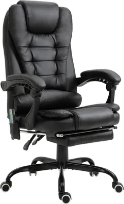Zdjęcie produktu dla Ergonomiczne krzesło biurowe z 7 punktami masażu, podnóżkiem, funkcją rozkładania do 155°, regulacją wysokości, obrotowe, krzesło dla kierownictwa, krzesło komputerowe, krzesło biurowe, kolor szary, nośność 120 kg
