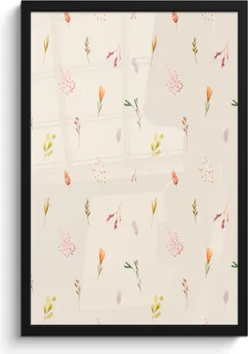 Produktbild von MuchoWow® MuchoWow® Gerahmtes Poster Blumen - Pastell - Rosa 40x60 cm - Poster mit zchwarzem Bilderrahmen - Papierdruck - Wandbilder