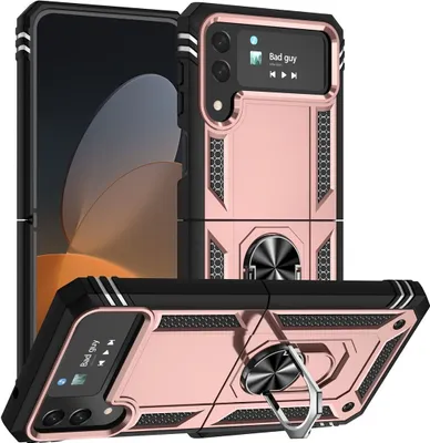 Zdjęcie produktu dla Pokrowiec König Design kompatybilny z Samsung Galaxy Z Flip4 5G - etui na telefon w kolorze różowego złota