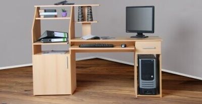 Bürotisch Computertisch Schreibtisch PC-Tisch buche